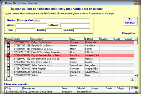 Sistema de ventas y reservas de libros